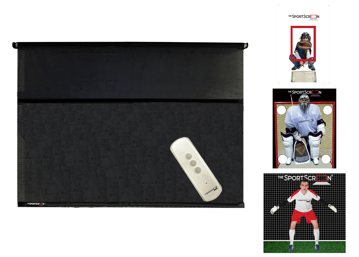 10ft Remote Control Multi-Sport SportScreen Bundle with baseball, lacrosse and soccer velcro targets