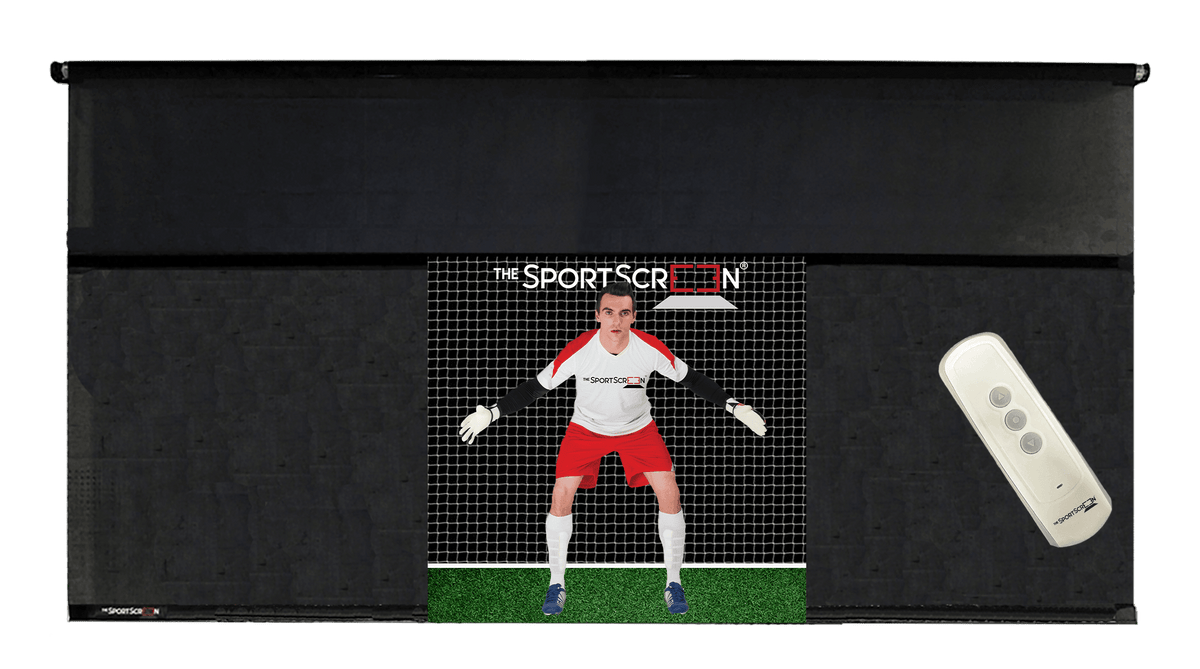 16ft Remote Control Soccer SportScreen, retractable soccer training net