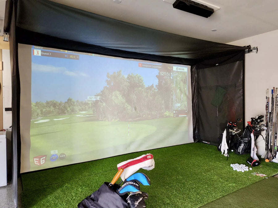SportScreen Vanish Series retractable golf studio with impact screen