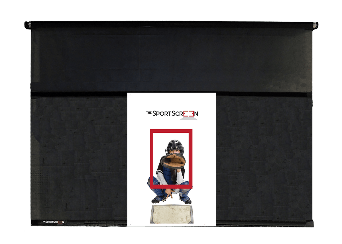 10ft Baseball SportScreen retractable baseball training net, shown without retraction mechanism