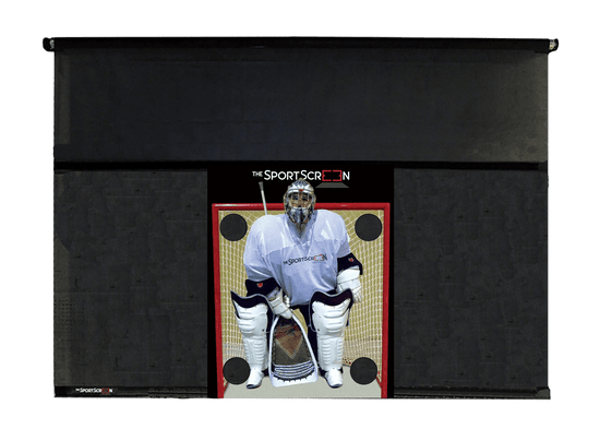 10ft Lacrosse SportScreen retractable lacrosse training net, shown without retraction mechanism