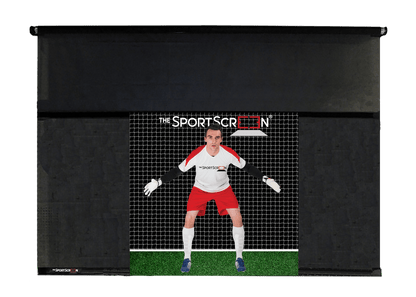 10ft Soccer SportScreen retractable soccer training net, shown without retraction mechanism
