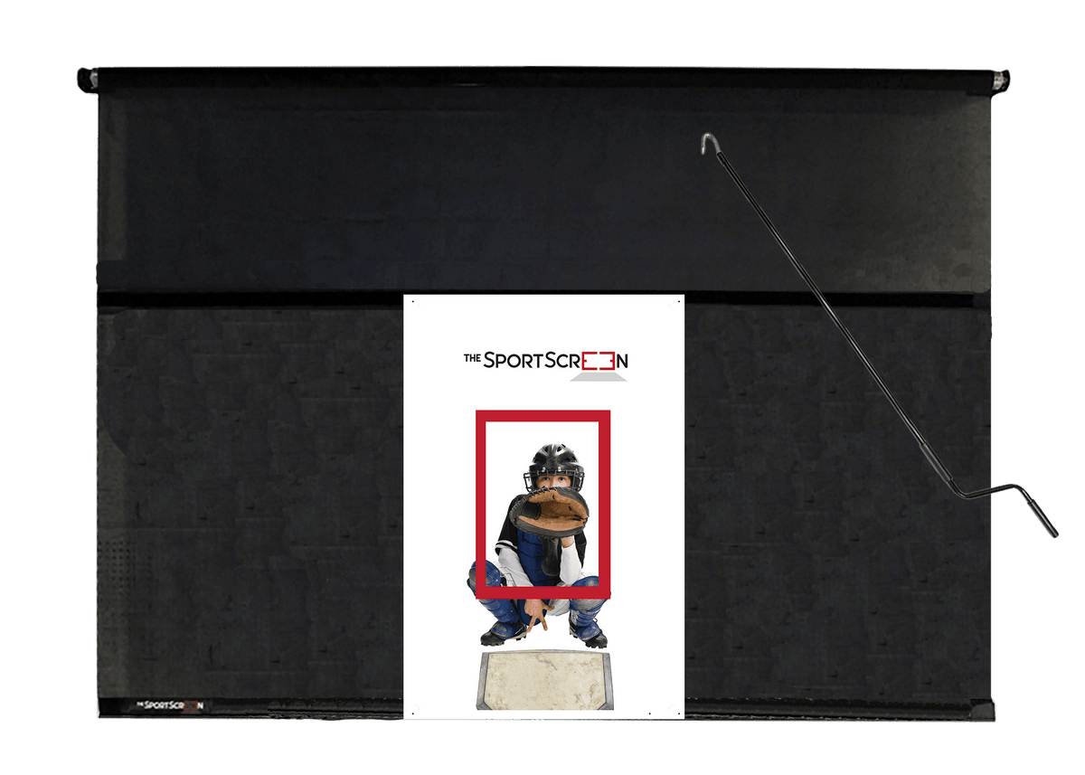 10ft Hand Crank Baseball SportScreen, retractable baseball training net