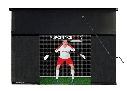 10ft Hand Crank Soccer SportScreen, retractable soccer training net