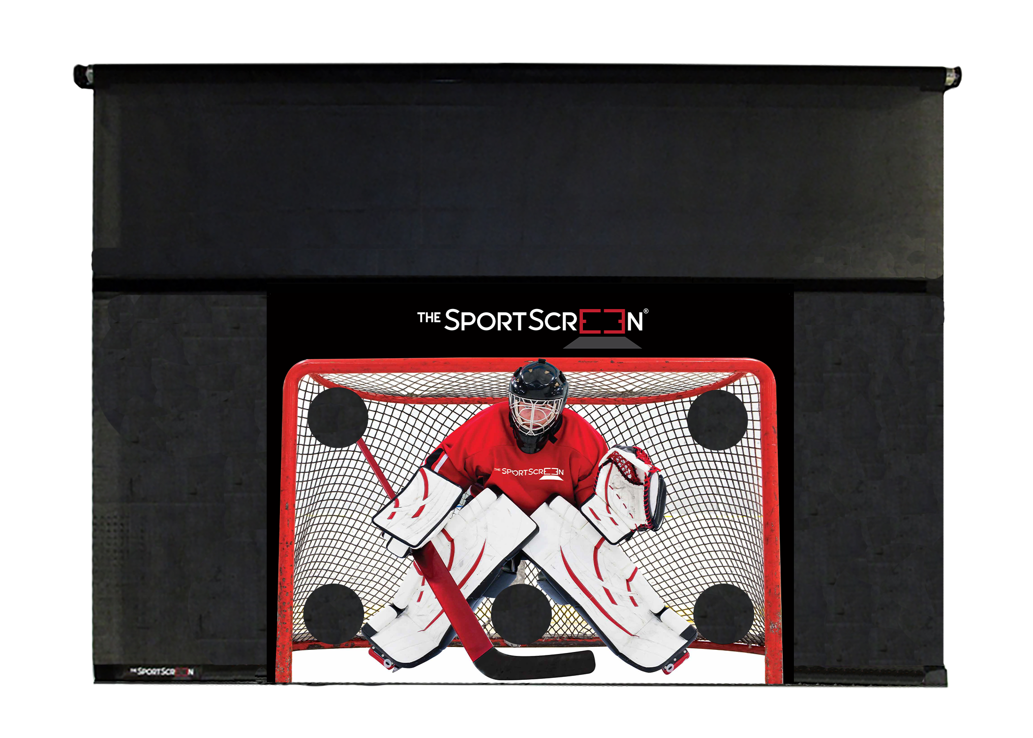 10ft sportscreen with red hockey target and no retraction