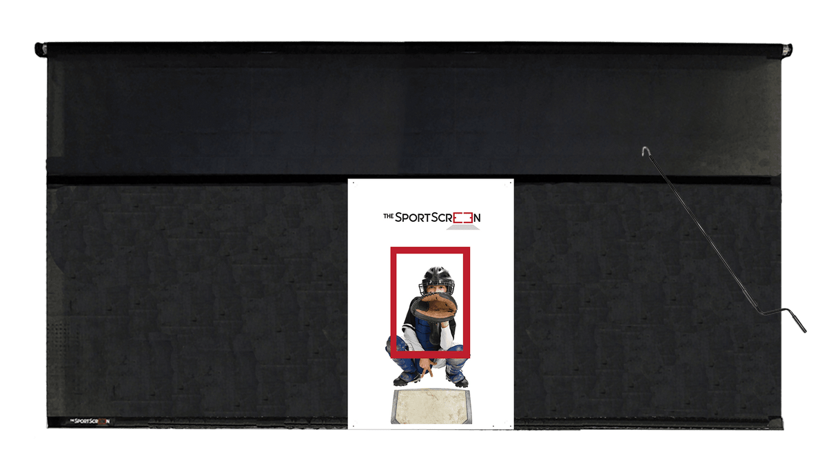 16ft Hand Crank Baseball SportScreen, retractable baseball training net