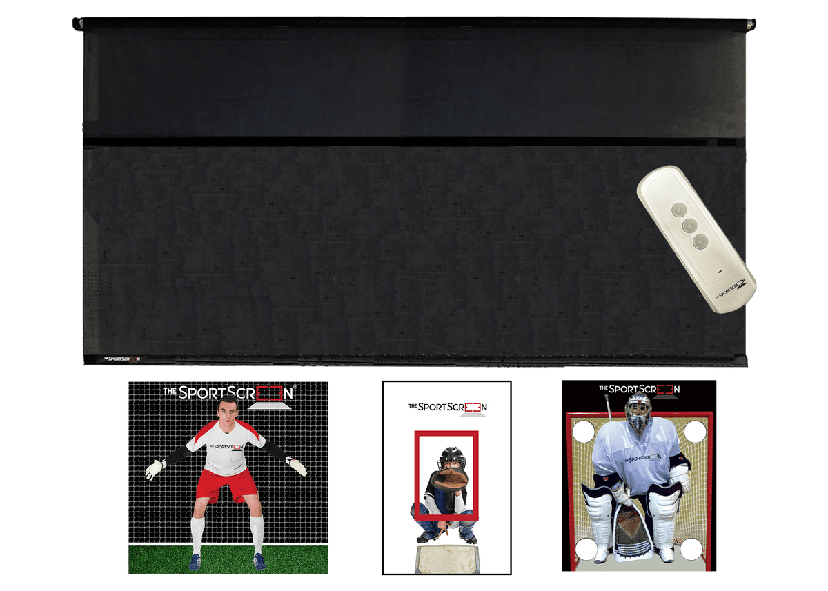 16ft Remote Control Multi-Sport SportScreen Bundle with baseball, lacrosse and soccer velcro targets