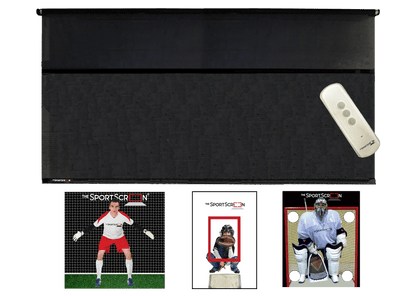 16ft Remote Control Multi-Sport SportScreen Bundle with baseball, lacrosse and soccer velcro targets