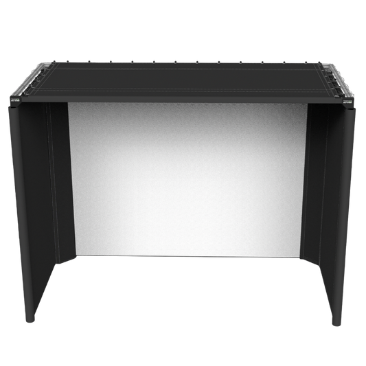 Parlour 11 golf enclosure with black frame and white impact screen, front view