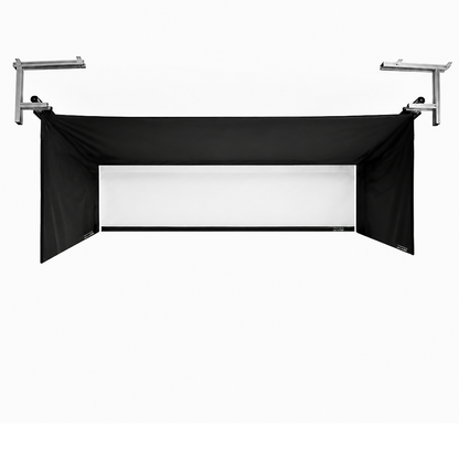 Vanish 11 retractable golf impact screen halfway retracted
