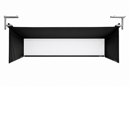 Vanish 13H retractable golf impact screen halfway retracted
