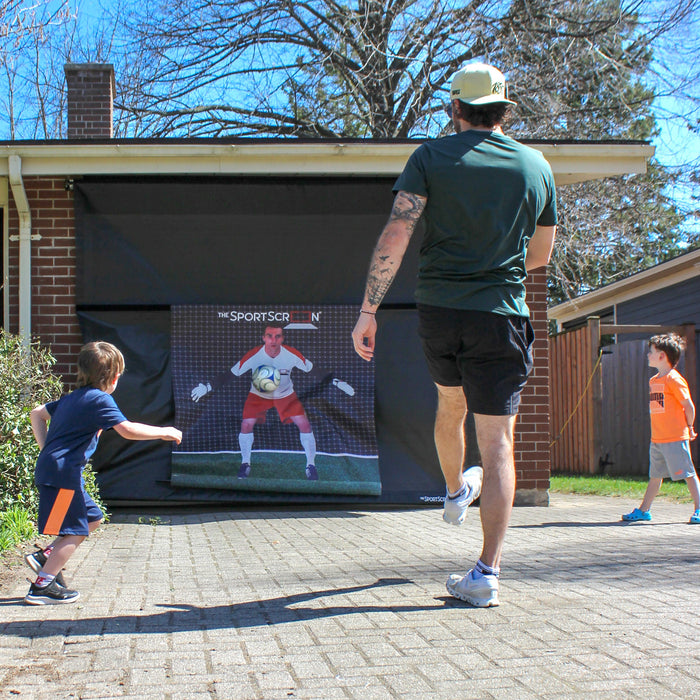 Ball being kicked into soccer SportScreen