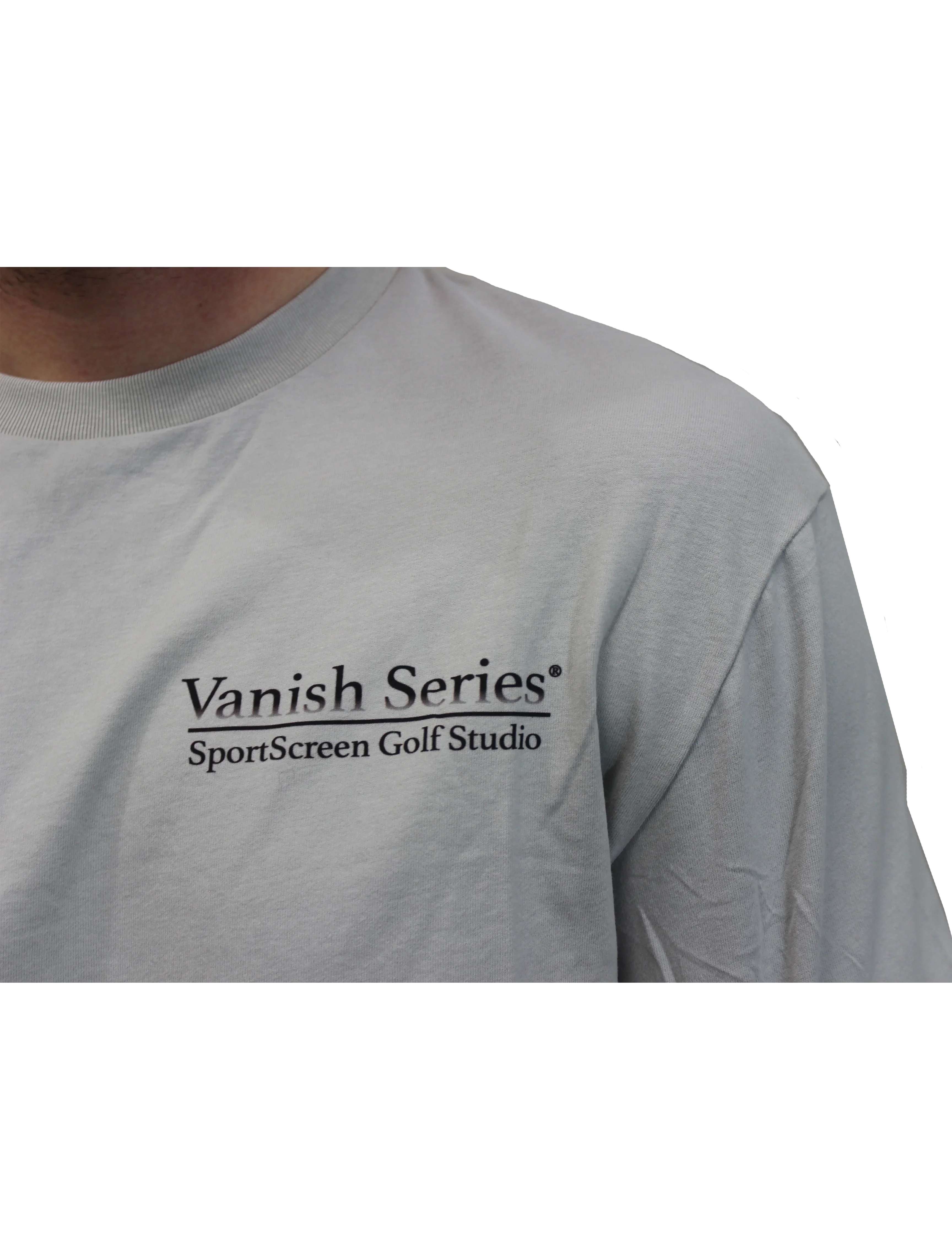 Grey Vanish Tshirt with golf logo on front