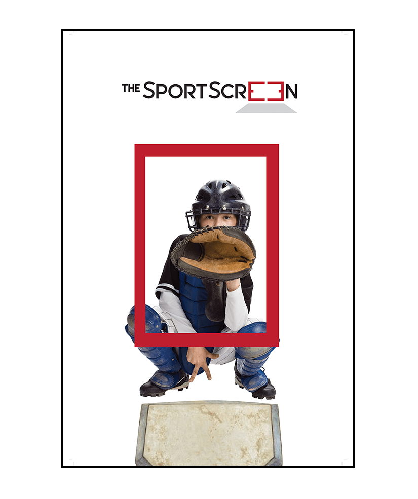 SportScreen Baseball Target with marked strike zones for pitching accuracy practice