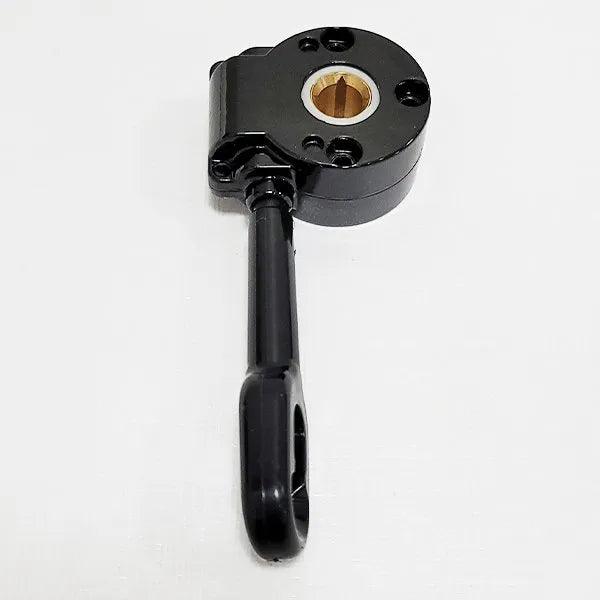 A gear box part that houses the gear box drive, designed to house the hand crank for rolling the SportScreen up and down, ensuring smooth and efficient operation.