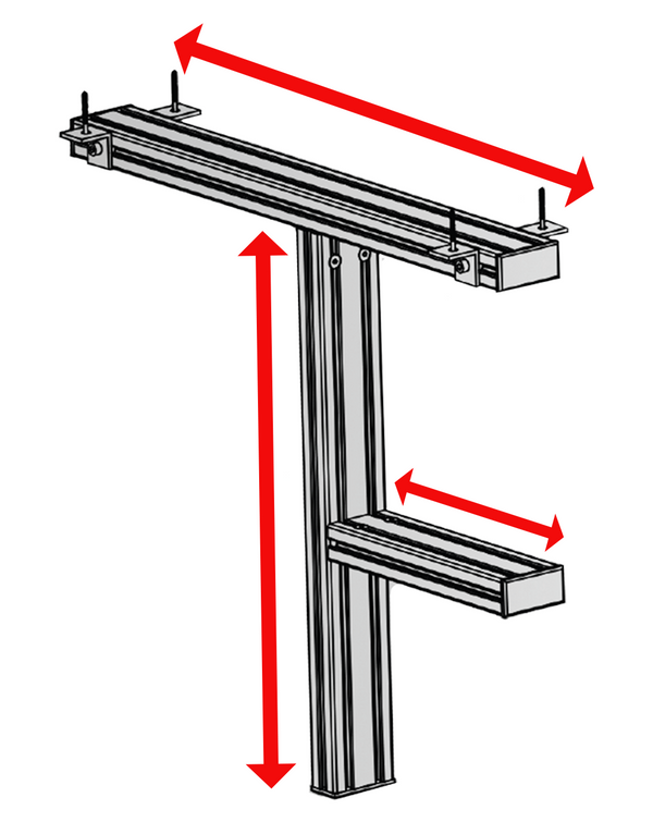 Vanish Series Bracket Extension - Price per Inch