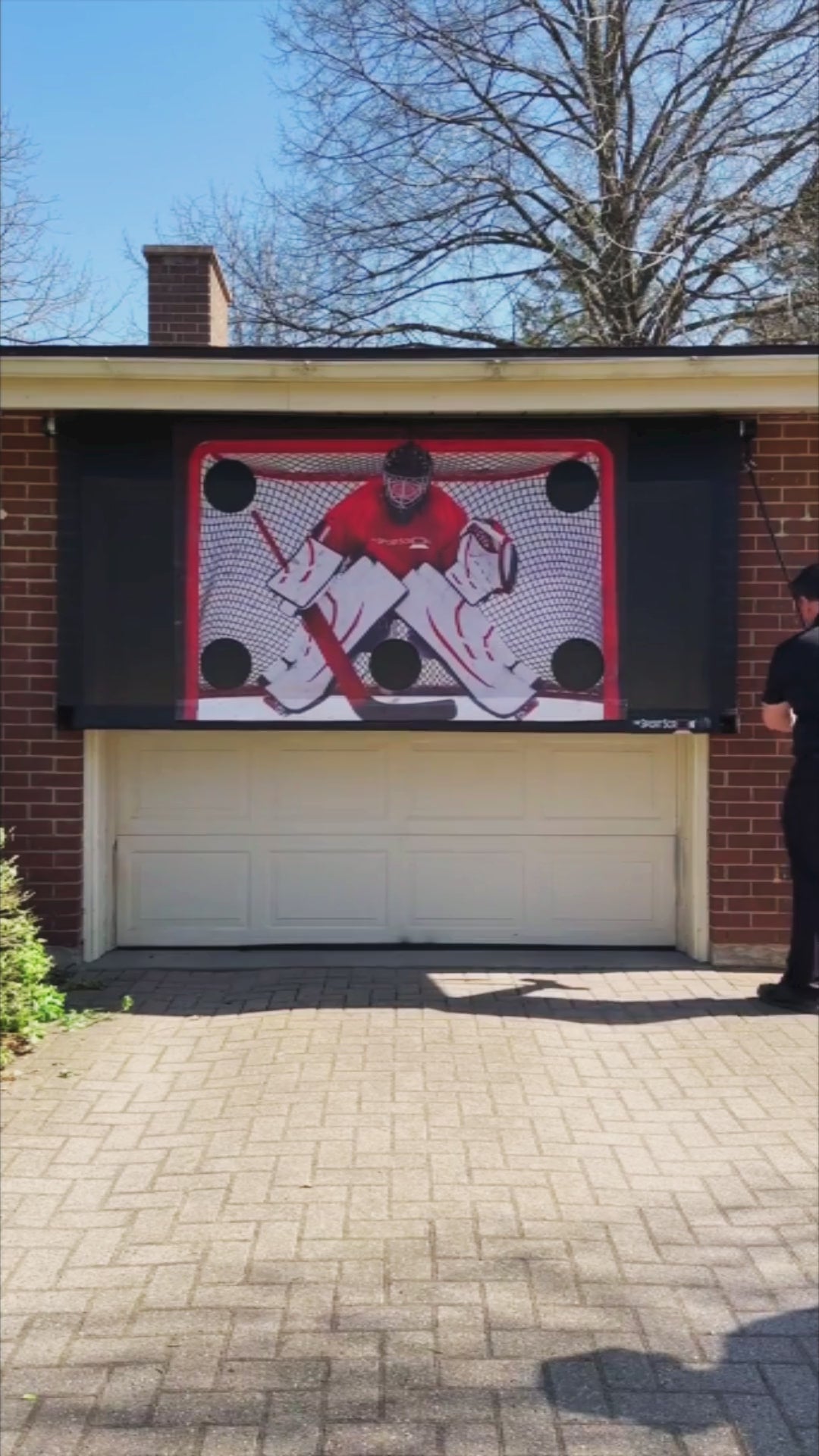 Multisport SportScreen showing multiple different sporting targets attached to SportScreen mid velcor