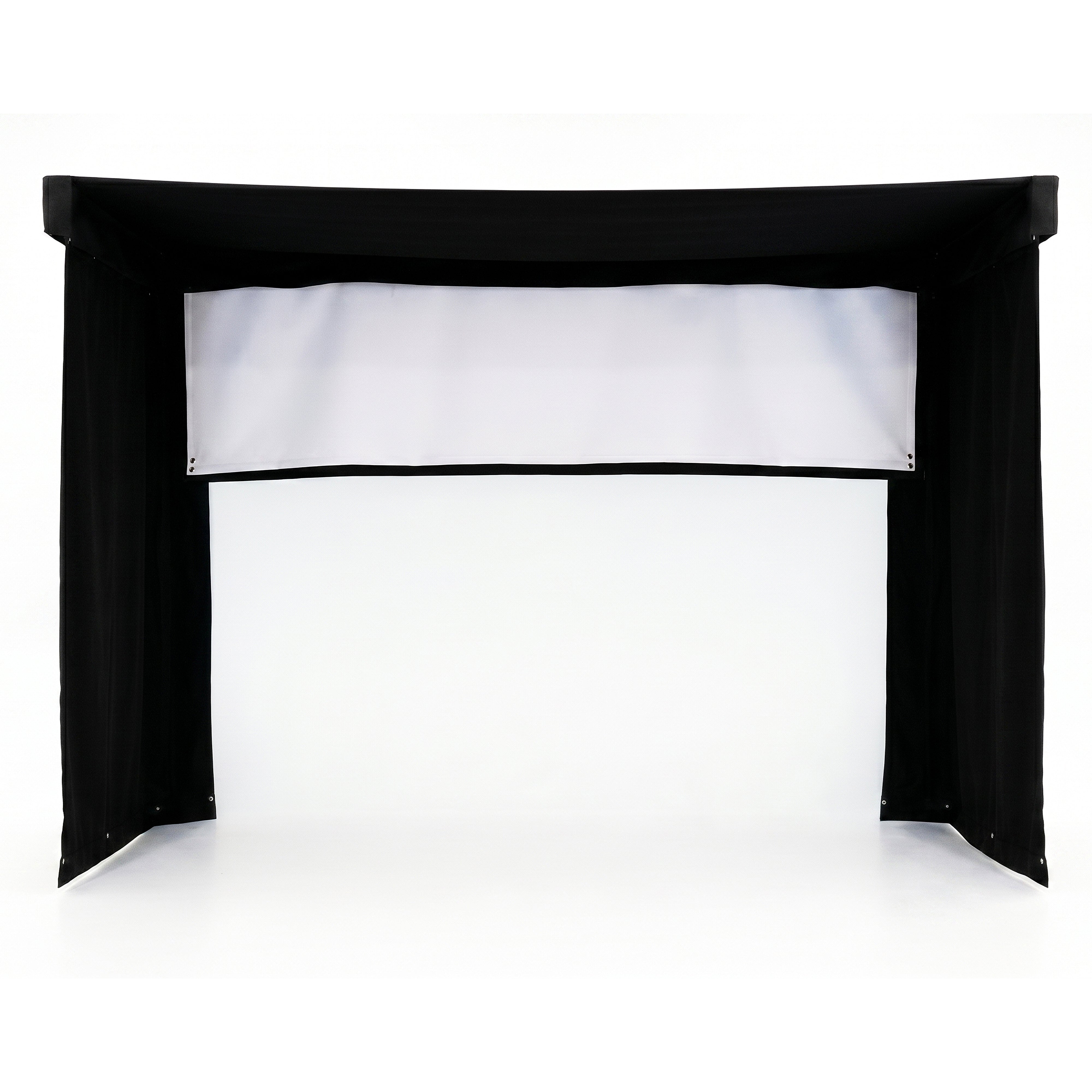 Vanish Lite 13 golf impact screen partially rolled up and half retracted